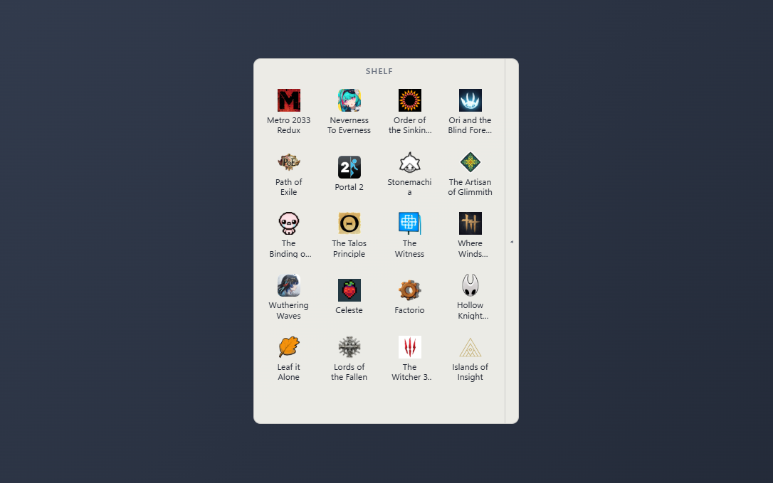 Shelf screenshot 1