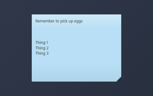 Sticky Note screenshot 2