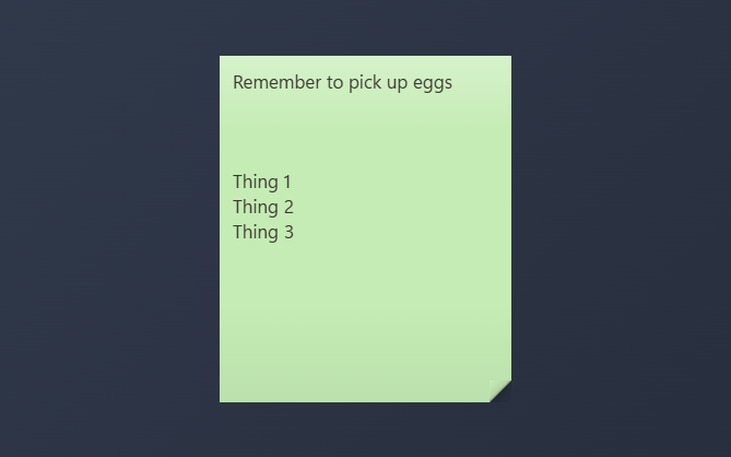 Sticky Note screenshot 1