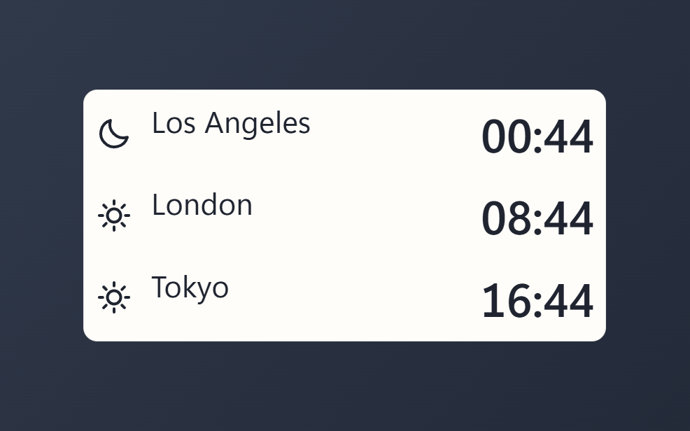 World Clock screenshot 1