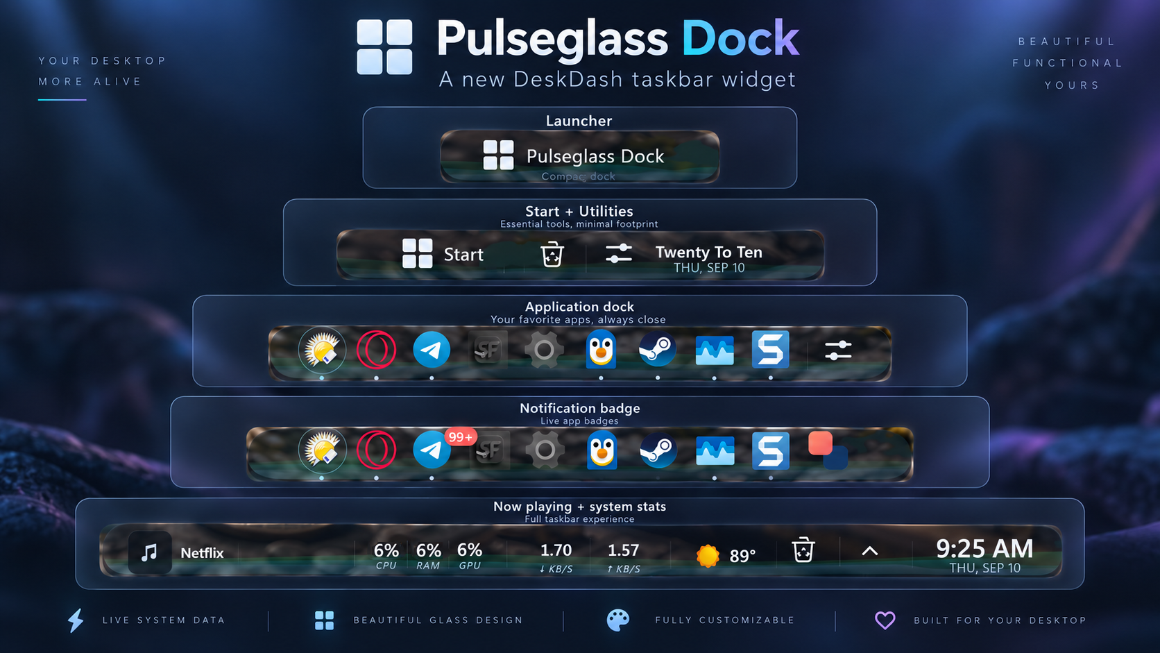 Pulseglass Dock screenshot 1